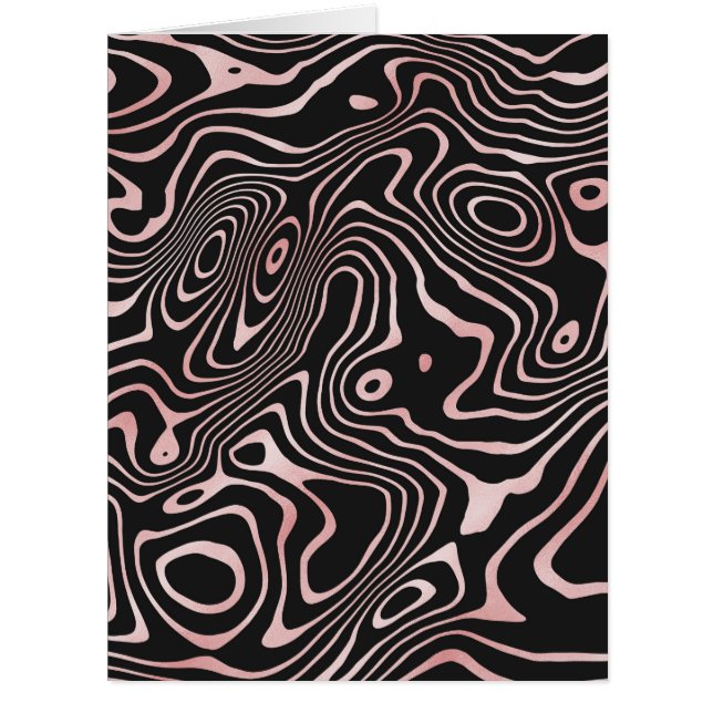 Black Rose Gold tourbillon liquide Résumé Design (Devant)