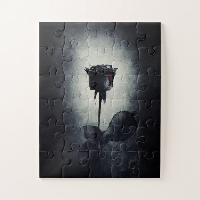 BLACK ROSE GOTHIC JIGSAW PUZZLE (Vertical)