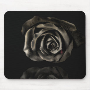 Black rose mouse pad