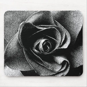 BLACK ROSE MOUSE PAD