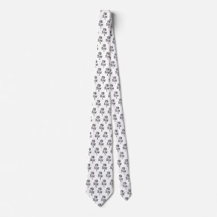 Black Rose on White Tie