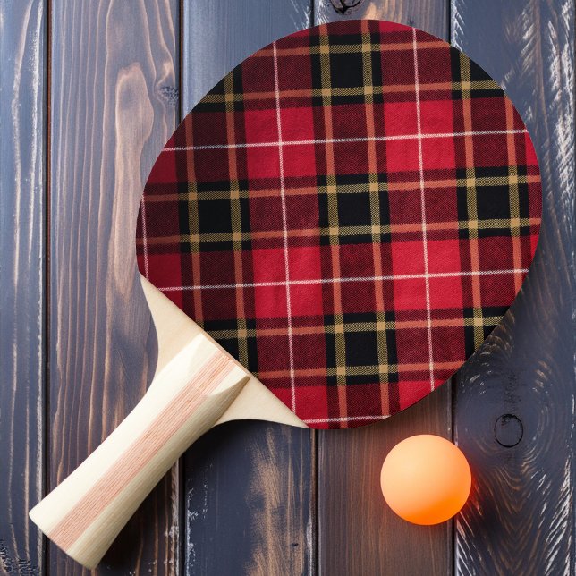 Black Rose Plaid Ping Pong Paddle (Creator Uploaded)