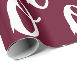 Black Rose Red White Pattern Wrapping Paper