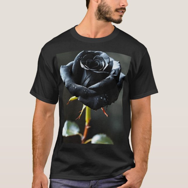 Black Rose T-Shirt Collection – Bold, Elegant, Tim (Front)