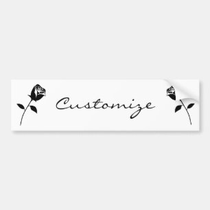 Black Rose Valentine Flower Thunder_Cove Bumper Sticker