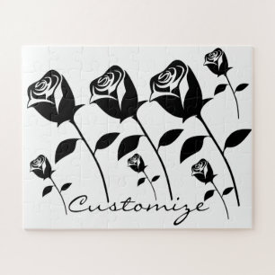 Black Rose Valentine Flower Thunder_Cove Jigsaw Puzzle
