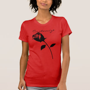 Black Rose Valentine Flower Thunder_Cove T-Shirt