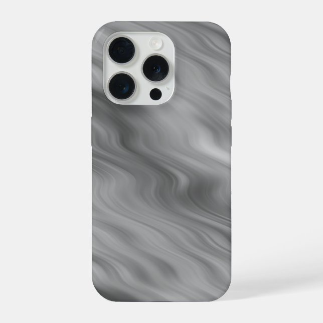 Black Rose Wavy Texture iPhone Case (Back)