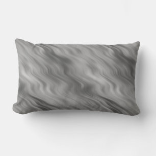 Black Rose Wavy Texture Lumbar Pillow