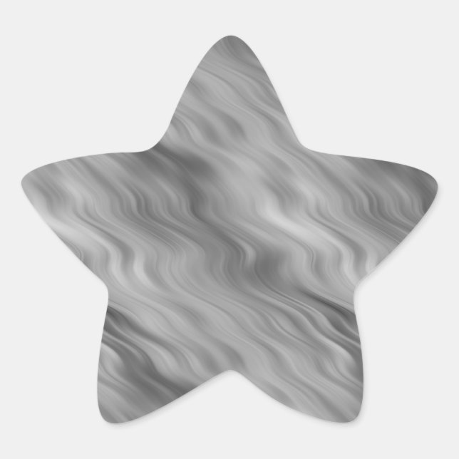 Black Rose Wavy Texture Star Sticker (Front)
