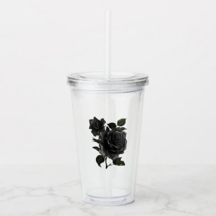 Black Roses Acrylic Tumbler