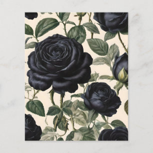 Black Roses And Green Leaves,  Flyer