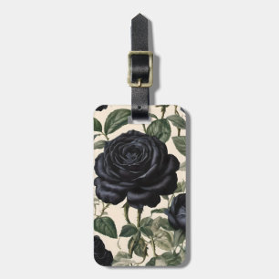 Black Roses And Green Leaves, Luggage Tag