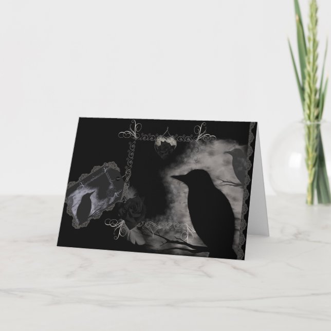 Black Roses and Ravens Card (Front)