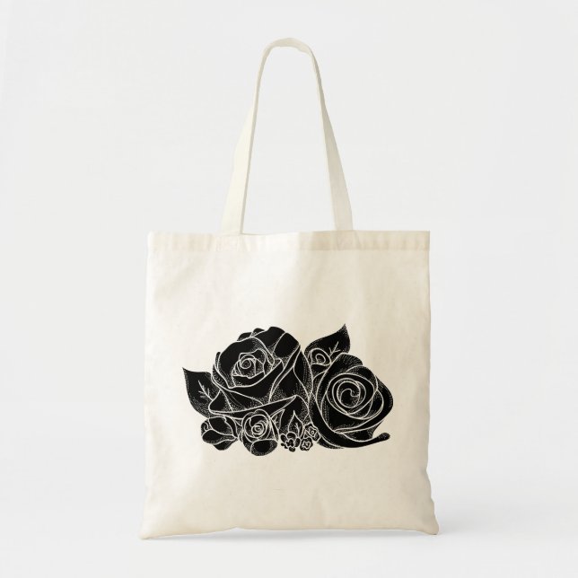 Black Roses Tote Bag (Front)