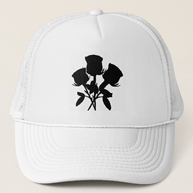 Black Roses Trucker Hat (Front)