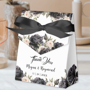 Black Roses Vintage Floral Gothic Wedding Favor Box