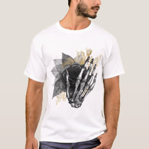 Black Roses with skeletal hand Gothic T-Shirt