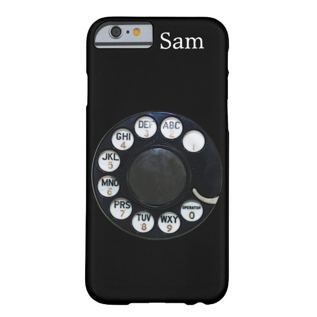 Black Rotary Dial iPhone 6 case (Back)