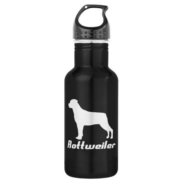 Black Rottweiler 532 Ml Water Bottle (Front)