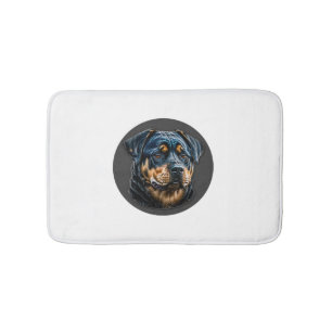 Black Rottweiler Bath Mat