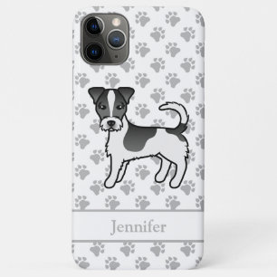 Black Rough Coat Jack Russell Terrier Dog & Name iPhone 11 Pro Max Case