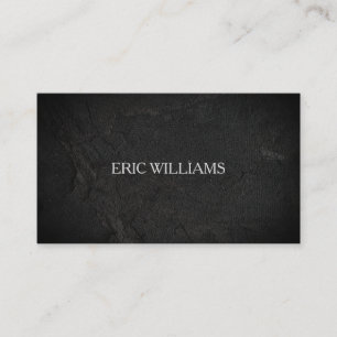 Black rough stone surface look business card