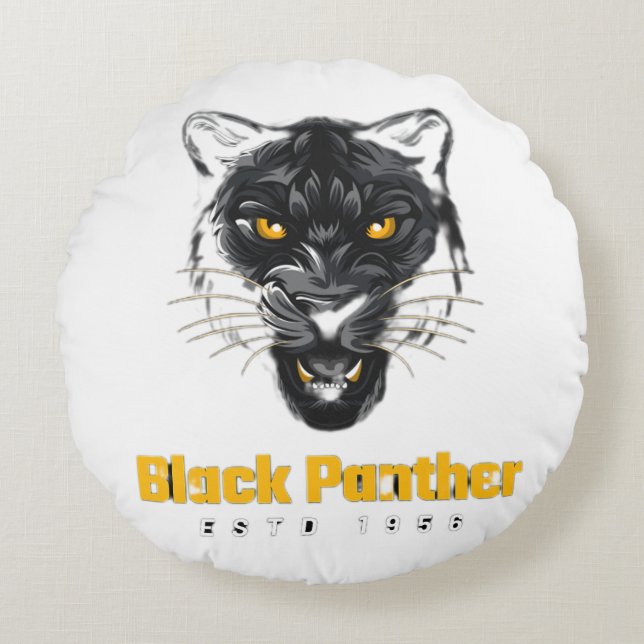 Black Round Pillow (Front)