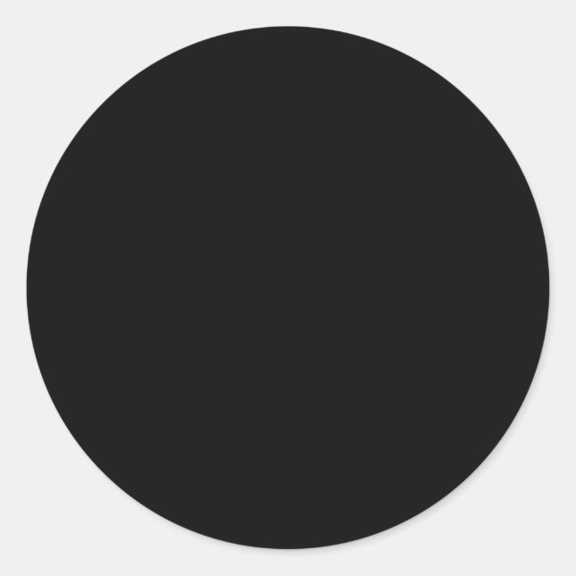 Black Round Sticker (Front)