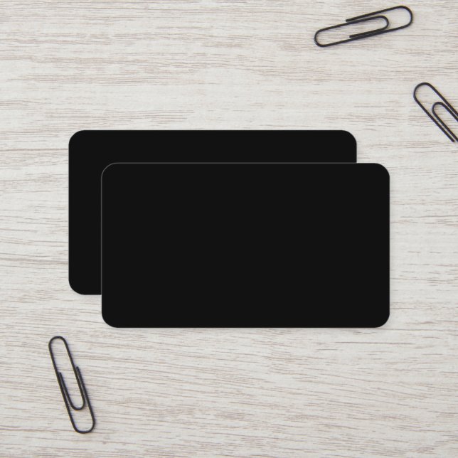 Black Rounded Business Card (Front/Back In Situ)