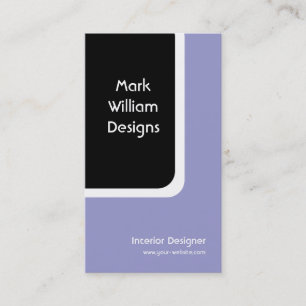 Black Rounded Rectangle Business Card