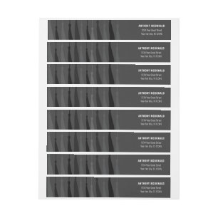 Black Row of Tassels Wraparound Address Label