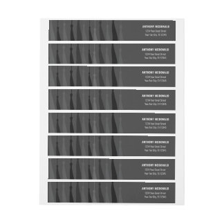 Black Row of Tassels Wraparound Address Label