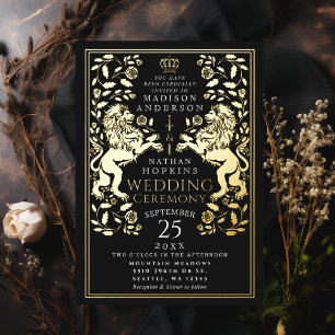 Black Royal Lion Medieval Wedding 