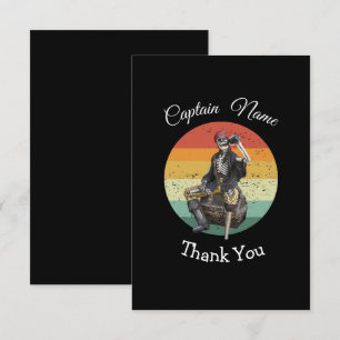 Black Rum Skeleton Party Pirate   Thank You Card
