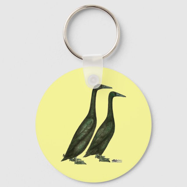 Black Runner Ducks Keychain (Front)