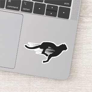 Black Running Jaquar Contour