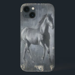 Black Running Stallion iPhone 13 Case<br><div class="desc">This painting by Ethan Harper is captivating. He captured the beauty of the stallion associated with two simple colours: black and beige. This contemporary fine art print of a black running stallion will add character to any living room, dining room or bedroom.</div>