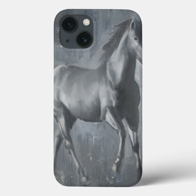 Black Running Stallion Case-Mate iPhone Case (Back)