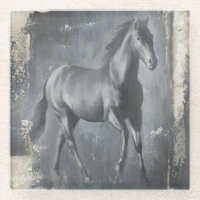 Black Running Stallion