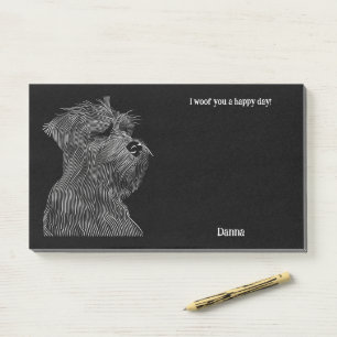 Black Russian Terrier Abstract Art Dog Name Post-it Notes