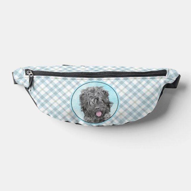 Black Russian Terrier BRT RBT Peinture de chien an (Poser)