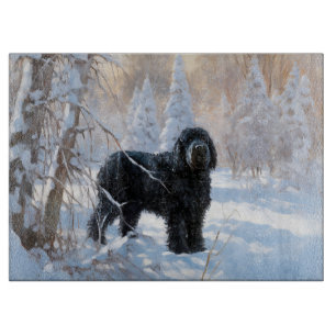 Black Russian Terrier Let It Snow Christmas  Cutting Board