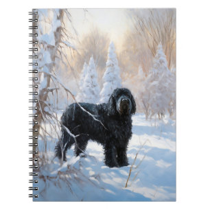 Black Russian Terrier Let It Snow Christmas Notebook
