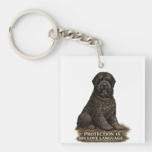 Black Russian Terrier – Love Language Keychain