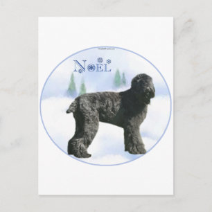Black Russian Terrier Noel Holiday Postcard