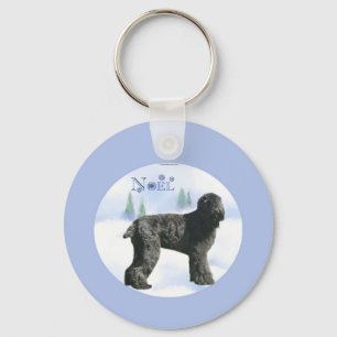 Black Russian Terrier Noel Keychain