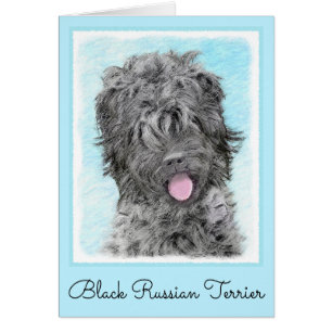 Black Russian Terrier Painting - Cute Original Dog