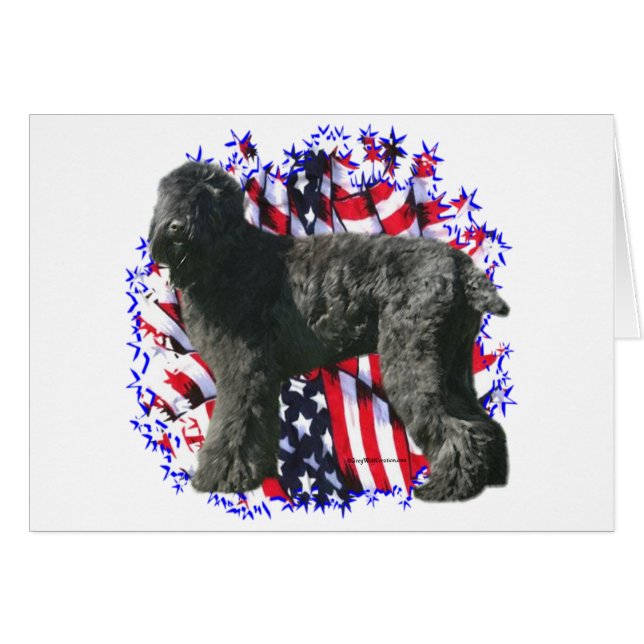 Black Russian Terrier Patriot (Front Horizontal)