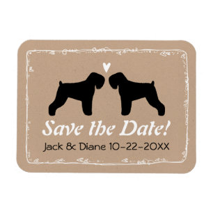 Black Russian Terriers Wedding Save the Date Magnet